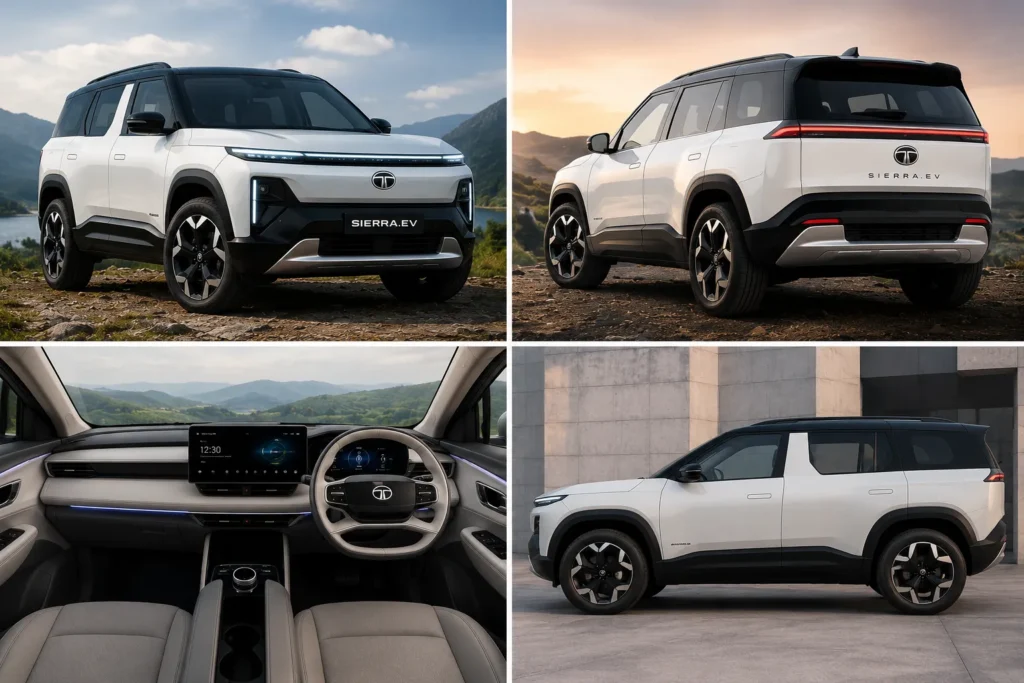 Tata Sierra EV electric SUV front view