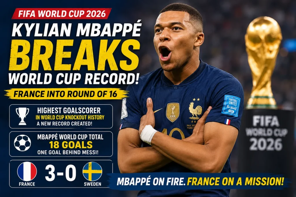 Breaks Kylian Mbappé FIFA World Cup Record After France Beat Sweden 3-0 2 Kylian Mbappé FIFA World Cup Record