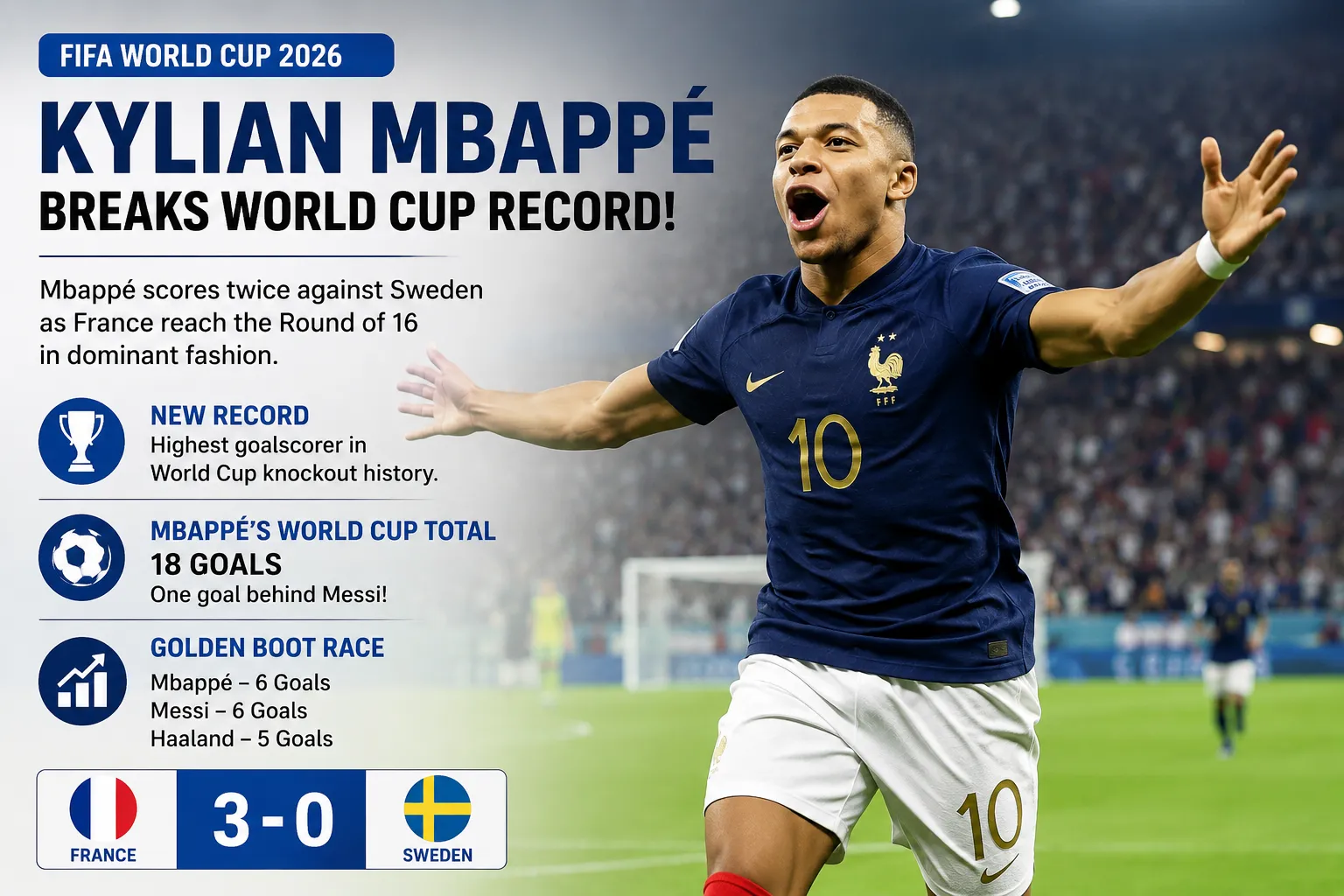 Kylian Mbappé FIFA World Cup Record
